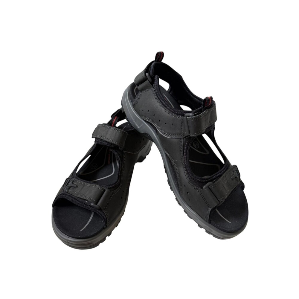 ECCO Offroad Black Nubuck Leather Sport Sandals Size 45 / Men's 11-11.5 - Picture 1 of 12